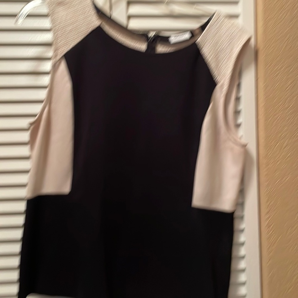 Black and cream top